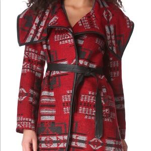 BB Dakota Vanderbilt Pattern Coat - Size XS